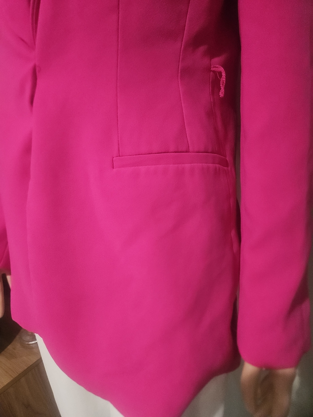 Zara Hot Pink Blazer NWOT Structured Tailored Jacket Statement. Size Small - Picture 13 of 16